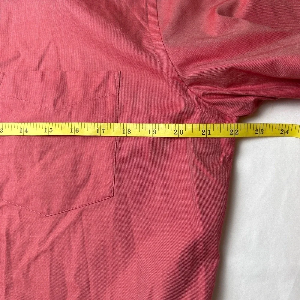 Banana Republic Mens Coral Button Down Shirt Long Sleeve Size S 14-14 1/2 Preppy